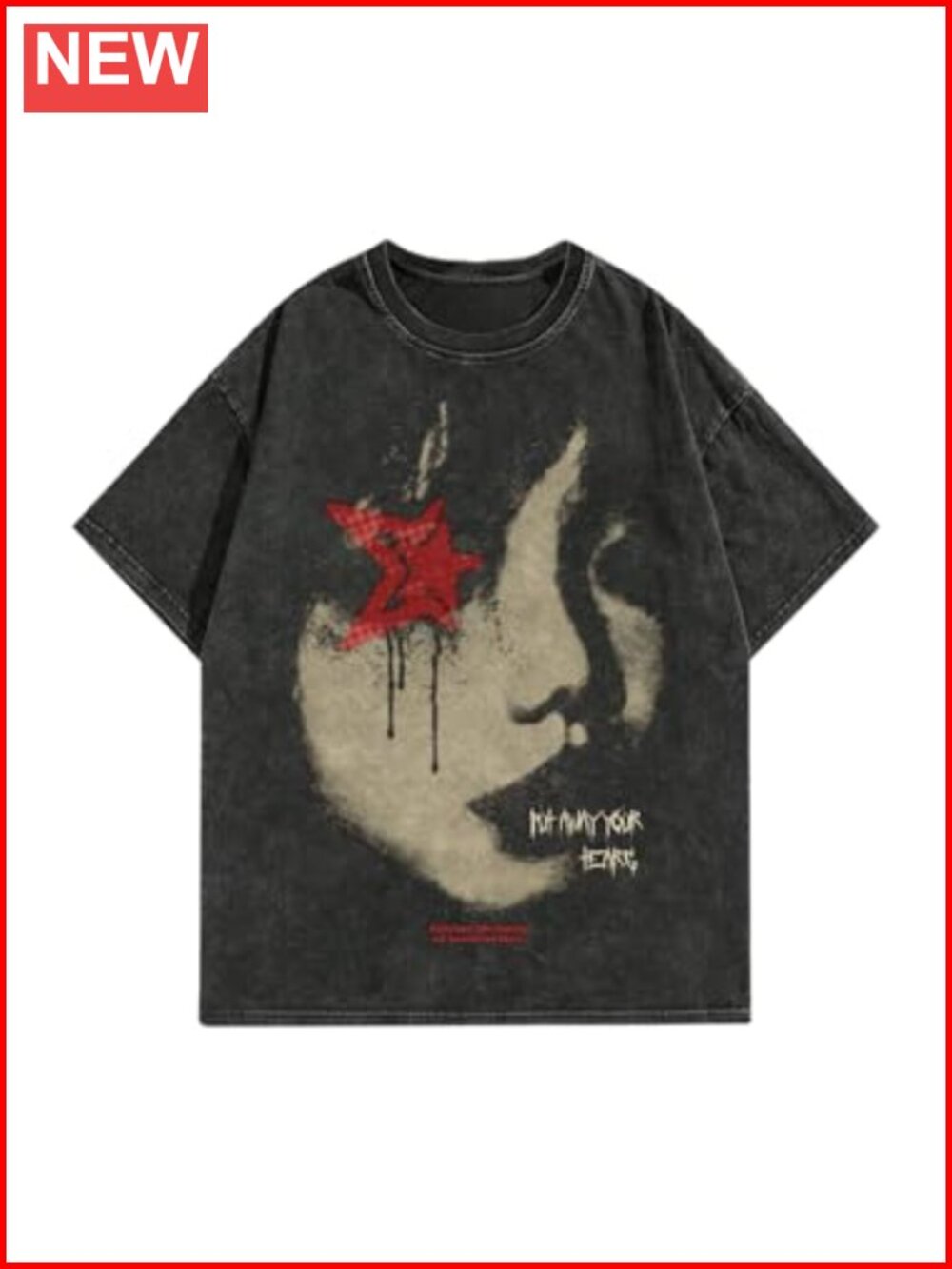 Men's Graphic Race Car Print Oversized Short Sleeve Crew Neck Tee